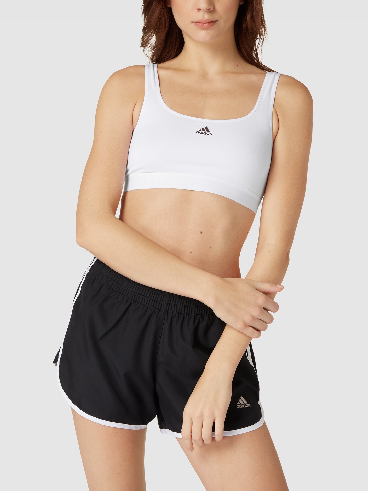 Adidas Sportswear Bustier Met Labelprint In Wit Online Kopen P C