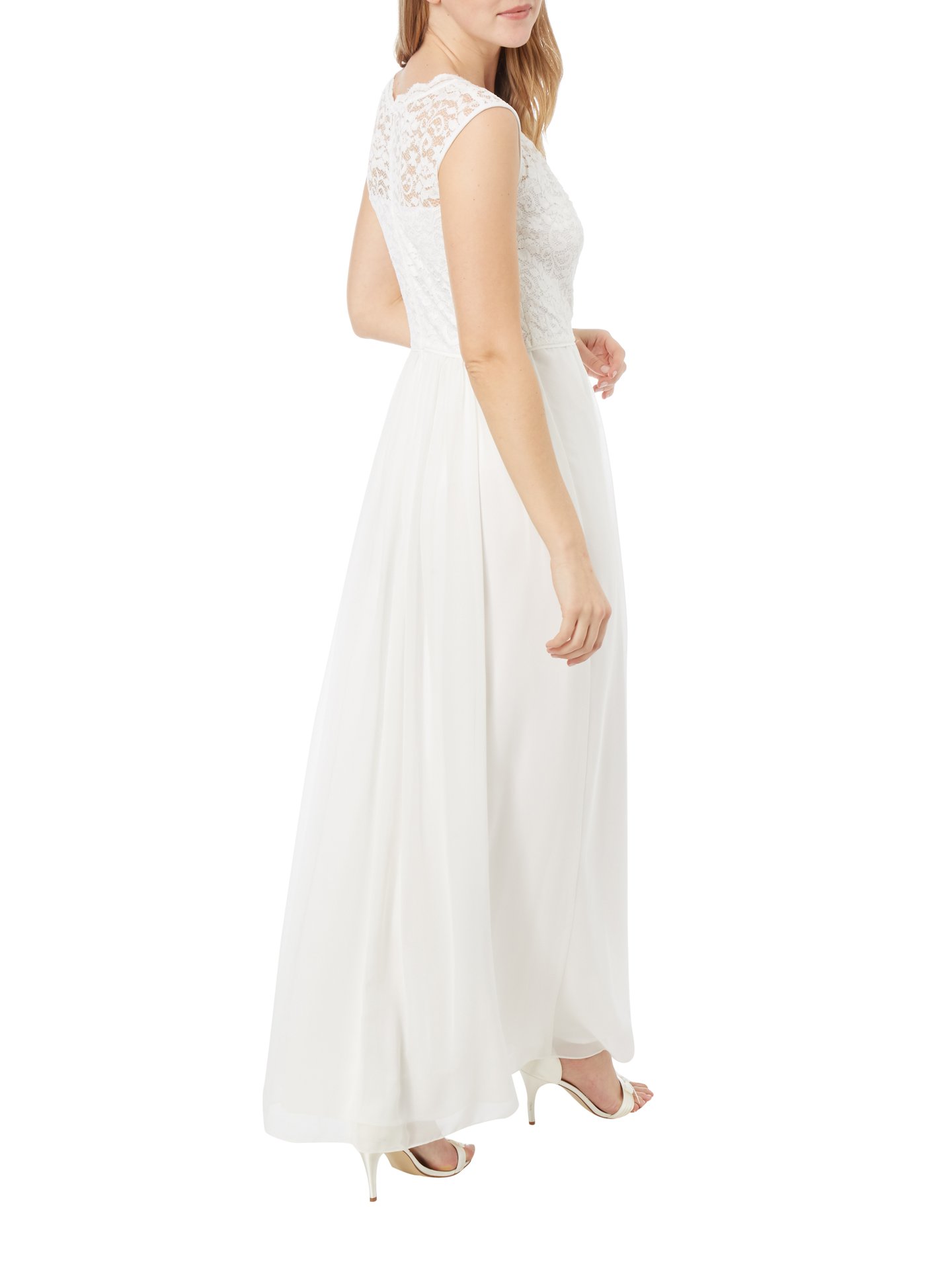 Swing Abendkleid Mit Oberteil Aus Spitze Offwhite Online Kaufen