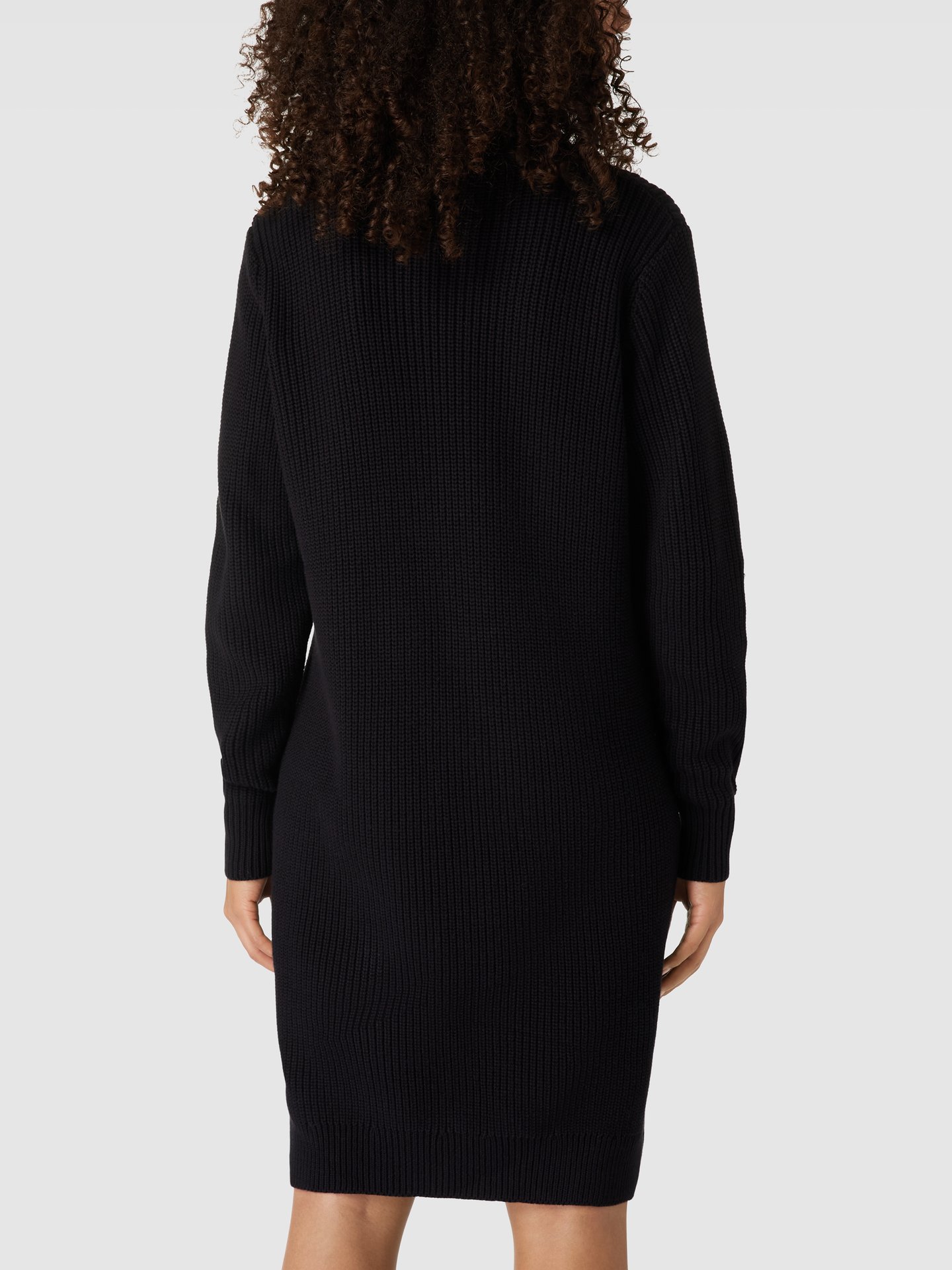 Kaffe Knielange Gebreide Jurk Model KALioa Knit Dress In Zwart