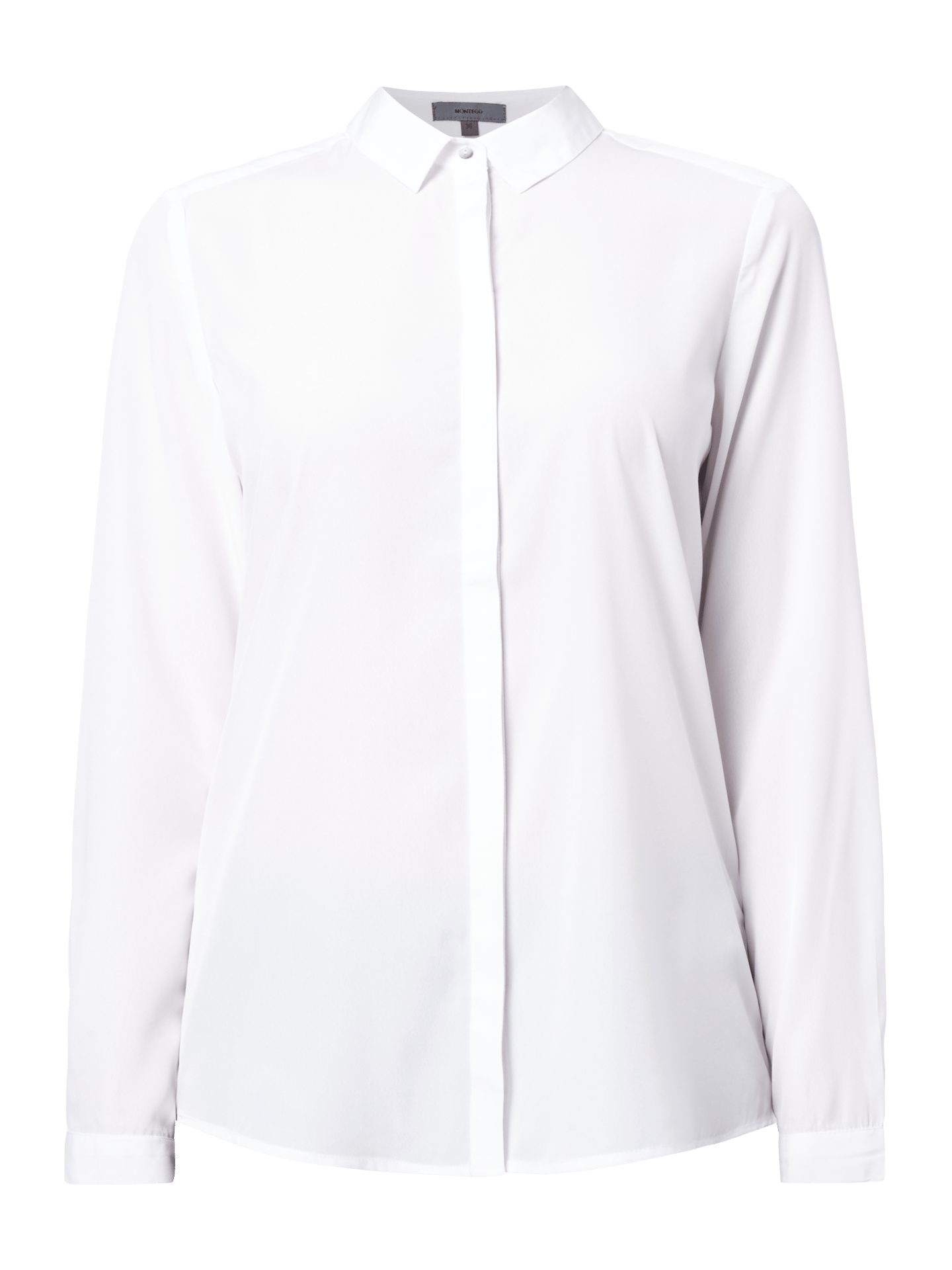 Montego Bluse Mit Verdeckter Knopfleiste Wei Online Kaufen