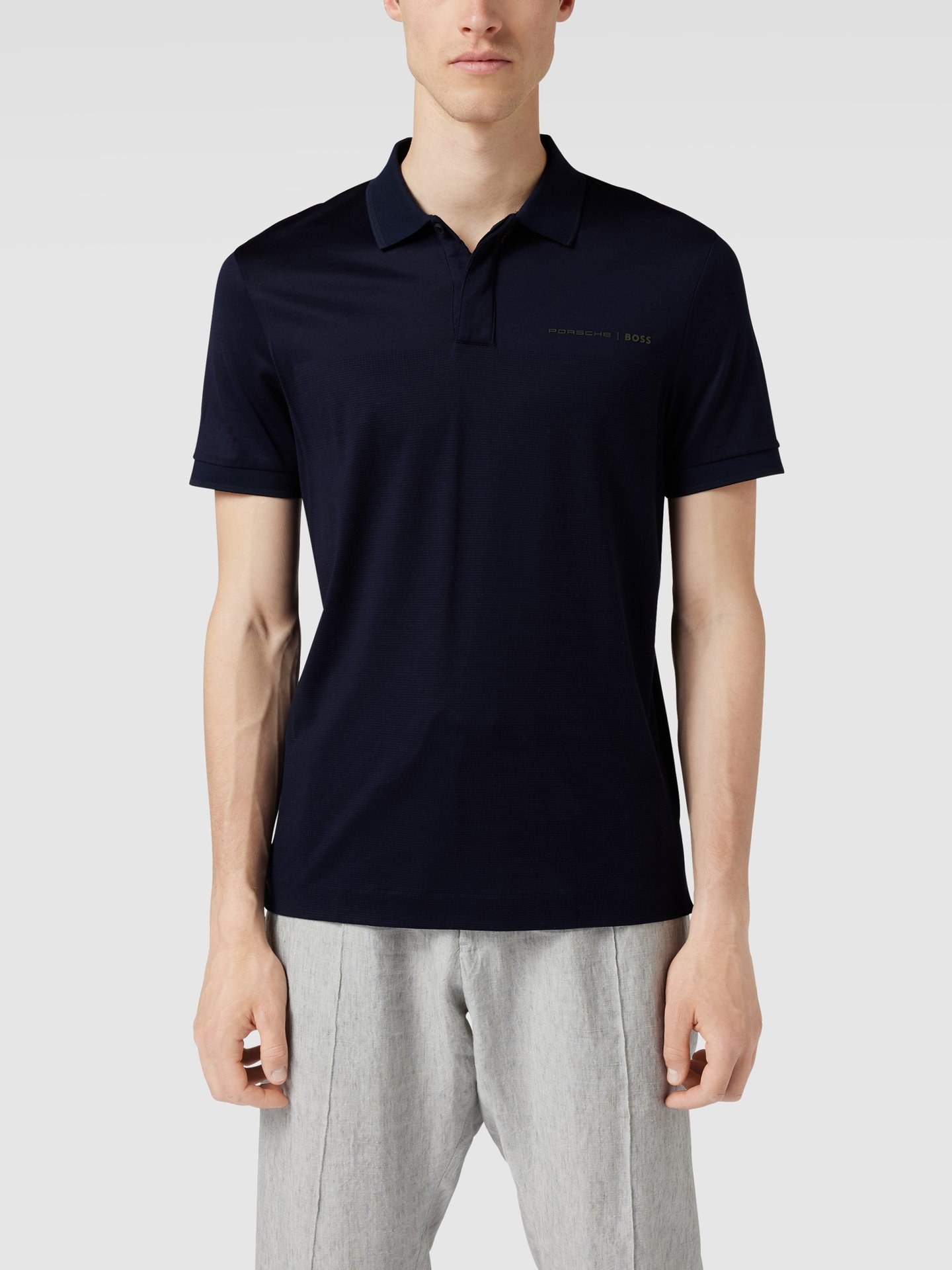 Boss Slim Fit Poloshirt Mit Strukturmuster Modell Phillipson