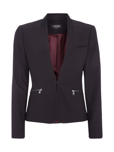 Taifun Blazer Mit Waffelstruktur Und Kontrast Details Black Online Kaufen