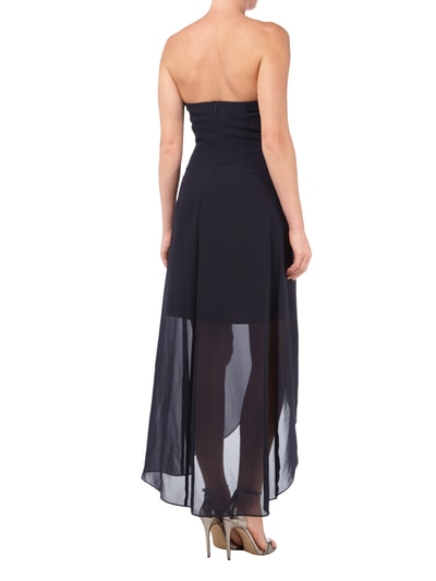 Jake S Cocktail Vokuhila Cocktailkleid Mit Knotendetail Marine Melange