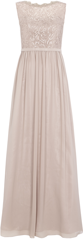 Unique Abendkleid Mit Oberteil Aus Floraler Spitze Taupe Online Kaufen