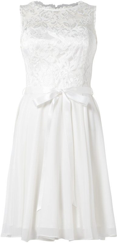 Swing Cocktailkleid Mit Oberteil Aus Floraler Spitze Offwhite Online