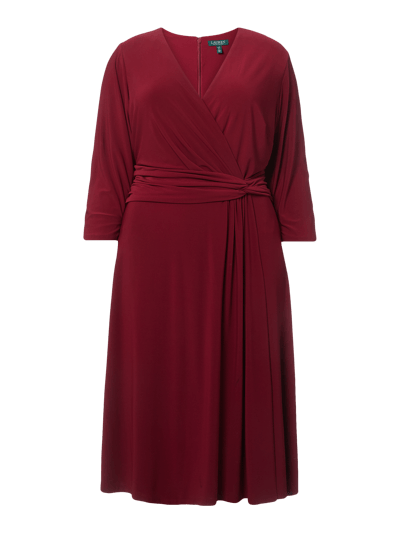 Lauren Ralph Lauren Curve PLUS SIZE Kleid In Wickel Optik Mit