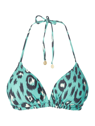 Shiwi Bikini Oberteil in Triangel Form mit Animal Print lindgrün