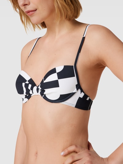 Kup Online Esprit Top Bikini Ze Wzorem Na Ca Ej Powierzchni Czarny