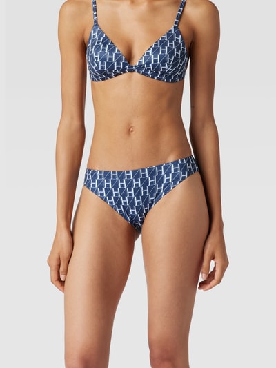 Hugo Bikini Slip Mit Allover Label Print Modell Monogram Marineblau