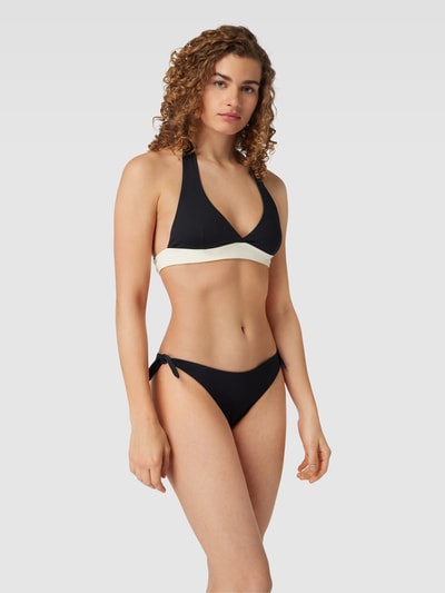 Kup Online Mymarini Top Bikini Z Detalem Z Logo Niebieski