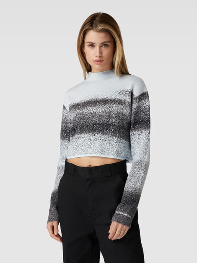 Calvin Klein Jeans Korte Gebreide Pullover Met All Over Motief Model