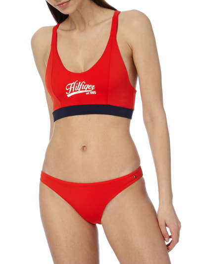 Tommy Hilfiger Bikini Oberteil Mit Logo Print Hellrot Online Kaufen