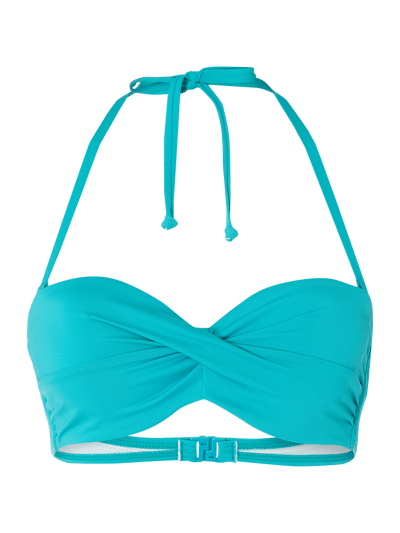 S Oliver Red Label Bikini Oberteil Mit Drapierung Push Up Tuerkis