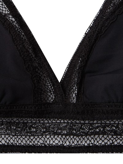 Seafolly Bikini Oberteil Mit Spitzenbesatz Black Online Kaufen