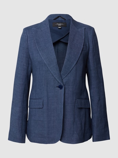 Weekend Max Mara Blazer Aus Leinen Modell Nalut Blau Meliert Online