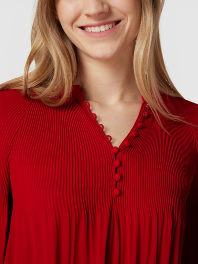 Lauren Ralph Lauren Blusenshirt Mit Plisseefalten Rot Online Kaufen