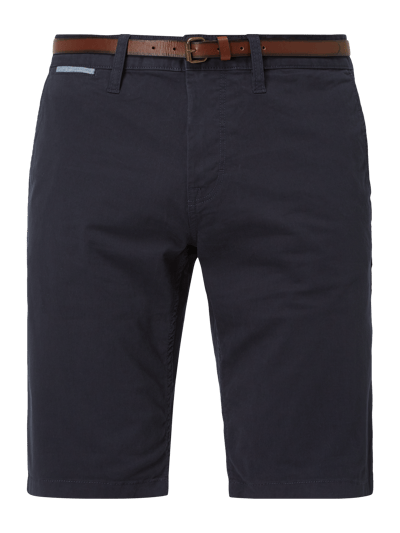 Tom Tailor Regular Slim Fit Chinoshorts Mit G Rtel Marineblau Online