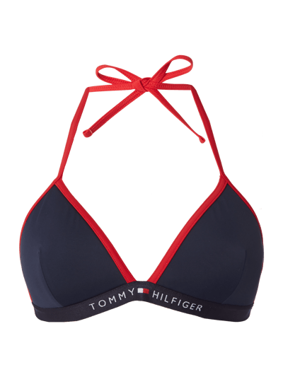 TOMMY HILFIGER Bikini Oberteil Mit Neckholder Zum Binden Marine