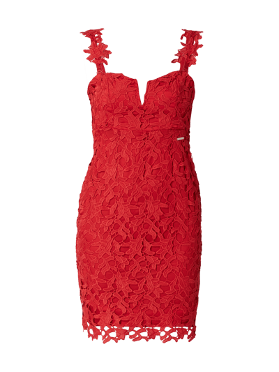 Guess Kleid Aus Floraler H Kelspitze Kirschrot Online Kaufen