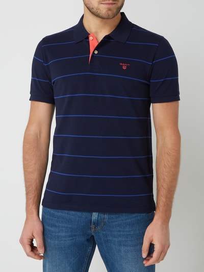 Gant Poloshirt Aus Piqu Marineblau Online Kaufen