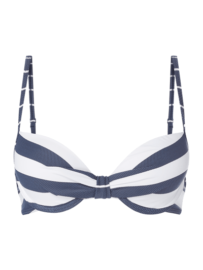 Esprit Bikini Oberteil mit verstellbaren Trägern wattiert marineblau