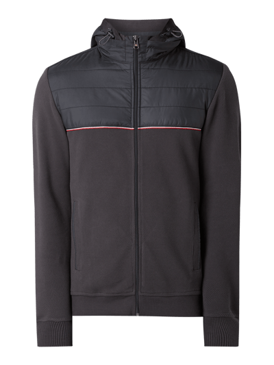 Christian Berg Men Sweatjacke Mit Abnehmbarer Kapuze Dunkelgrau