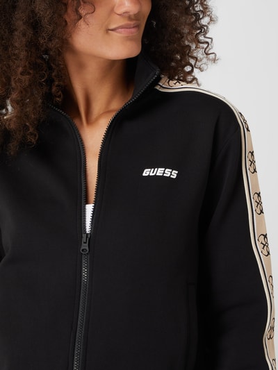 Guess Activewear Sweatjacke Mit Logo Streifen Modell Britney Black