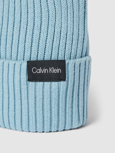 CK Calvin Klein Beanie Mit Label Detail Modell CLASSIC Hellblau