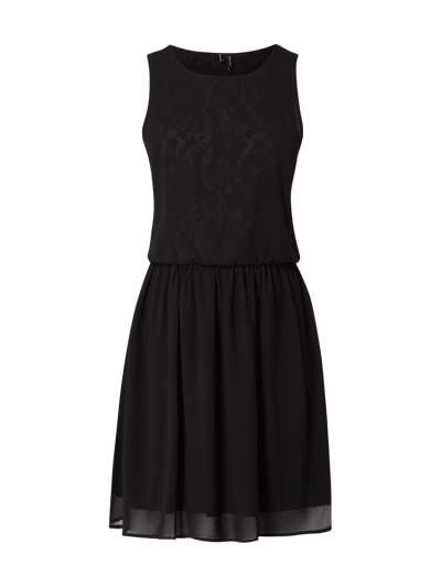 Vero Moda Kleid Aus Chiffon Mit Floraler Spitze Black Online Kaufen