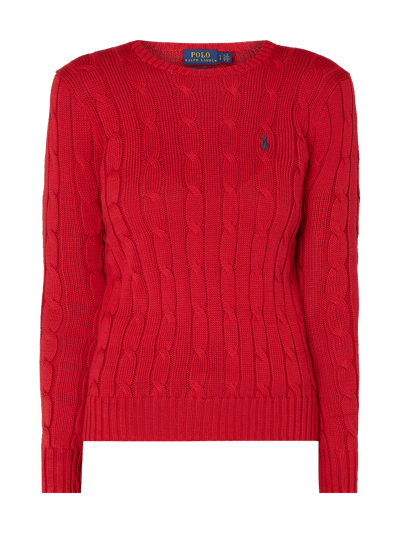 Polo Ralph Lauren Pullover Mit Zopfmuster Rot Online Kaufen