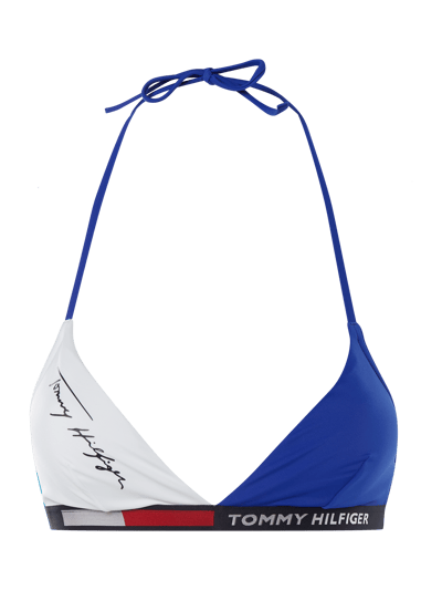 Tommy Hilfiger Bikini Oberteil In Triangel Form Wattiert Royalblau