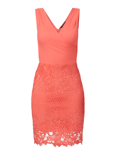 Lipsy Cocktailkleid Mit Floraler H Kelspitze Koralle Online Kaufen