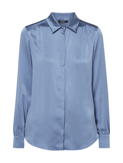 Weekend Max Mara Bluse Aus Seide Elasthan Mix Blau Online Kaufen