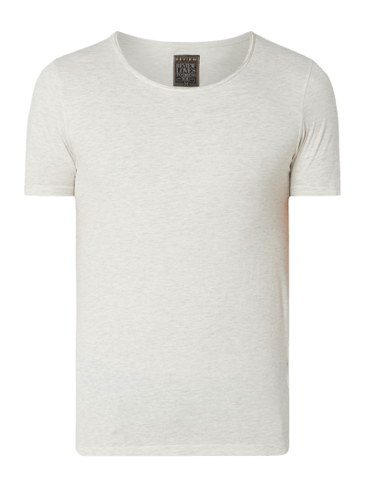 Review T Shirt In Melangeoptik Offwhite Meliert Online Kaufen