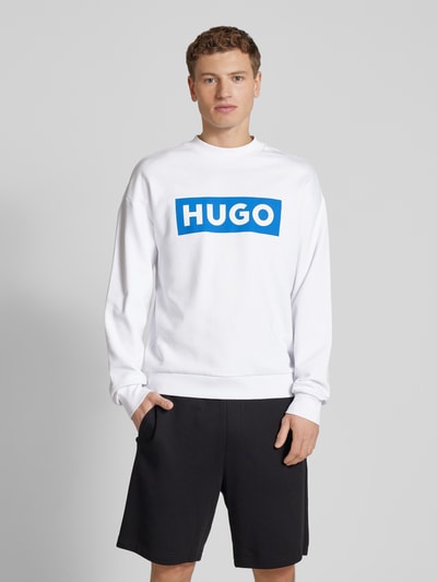 Hugo Blue Sweatshirt Mit Stehkragen Modell Niero Weiss Online Kaufen