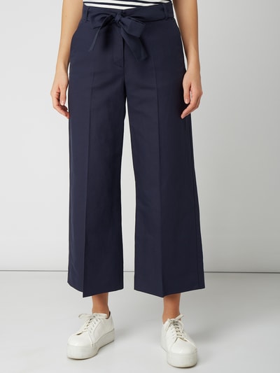 Weekend Max Mara Culotte Aus Baumwoll Leinen Mix Marine Online Kaufen