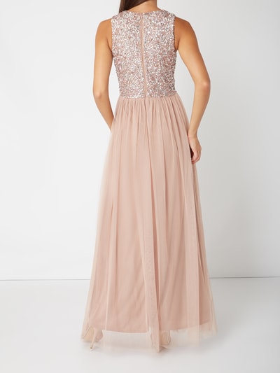 Lace Beads Abendkleid Mit Pailletten Besatz Mauve Online Kaufen