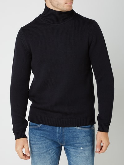 House Of Paul Rosen Pullover Aus Schurwolle Mit Turtleneck Marine