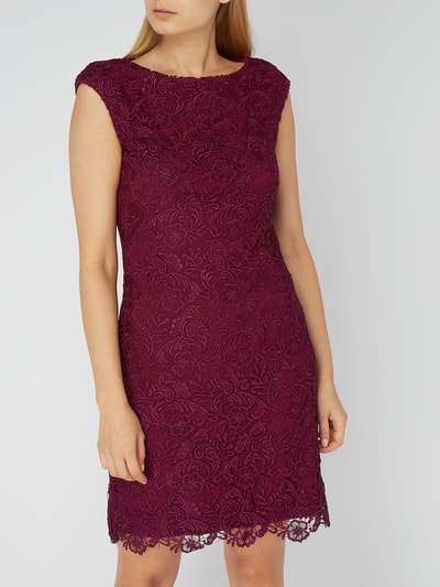 Lauren Ralph Lauren Cocktailkleid Aus Floraler H Kelspitze Aubergine