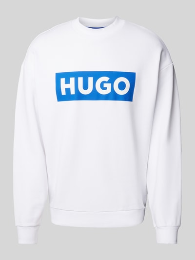 Hugo Blue Sweatshirt Mit Stehkragen Modell Niero Weiss Online Kaufen