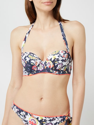 Esprit Bikini Oberteil Mit Wattierten Cups Und B Geln Marine Online