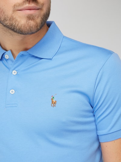 Polo Ralph Lauren Slim Fit Poloshirt Met Geborduurd Logo In Metallic