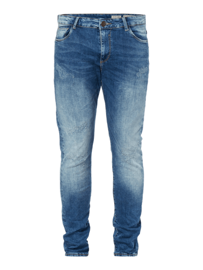 REVIEW Skinny Fit 5 Pocket Jeans Im Used Look Blau Online Kaufen