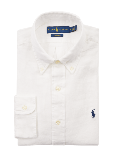 Polo Ralph Lauren Custom Fit Leinenhemd Weiss Online Kaufen