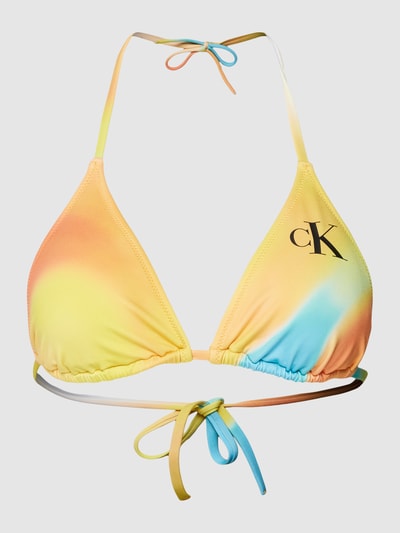 Calvin Klein Underwear Bikini Oberteil Mit Label Print Orange Online