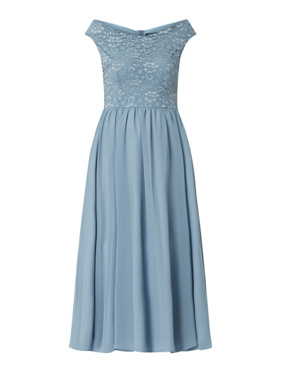 Swing Cocktailkleid Aus Spitze Und Chiffon Bleu Online Kaufen