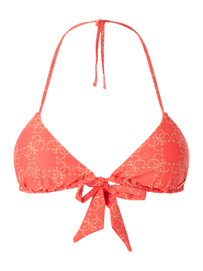 Guess Bikini Oberteil In Triangel Form Mit Logo Muster Rot Online Kaufen