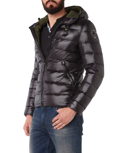 Blauer Usa Light Daunenjacke Mit Kapuze Black Online Kaufen