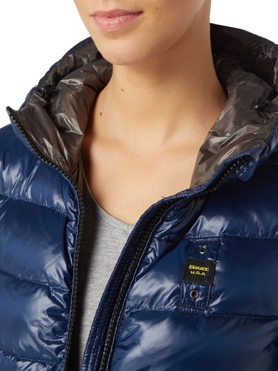 Blauer Usa Light Daunen Steppjacke Mit Kapuze Marine Online Kaufen