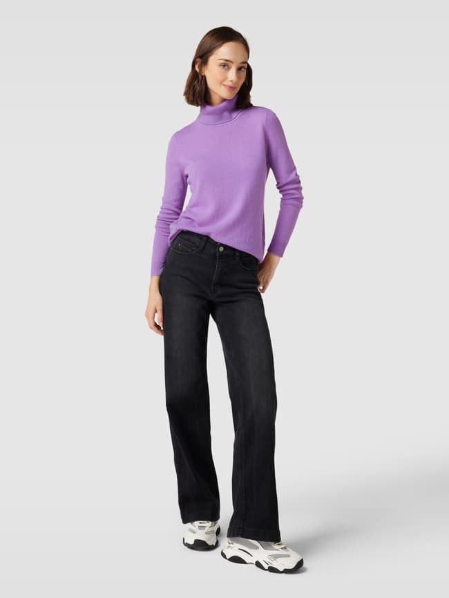 Christian Berg Woman Kaschmirpullover In Melierter Optik Violett